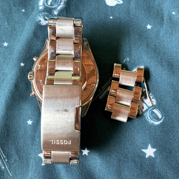 Fossil Watch Stainless Steel w/ Swarovski Crystals - Picture 2 of 4